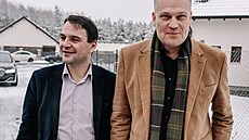 Petr Macinka a Filip turek p�ijeli do Lán za Milo�em Zemanem. (31. ledna 2026)