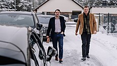 Filip Turek a Petr Macinka dorazili do Lán, kde se sejdou s Milo�em Zemanem....