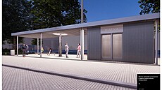 Vizualizace obnovy ve�ejného prostranství v sadech P�tat�icátník� v Plzni.