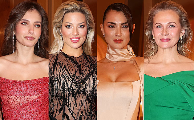 Móda z plesu: Božská Lašková, okouzlující Sandeva, sexy miss i Arabela v modré