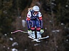 Lindsey Vonnová b�hem tréninku na olympijský sjezd v Cortin�.
