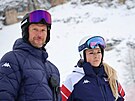 Lindsey Vonnová a její kou� Aksel Lund Svindal v Cortin� d'Ampezzo.