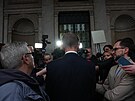Tisková konference Andreje Babi�e v Itálii. Tam nav�tívil italskou premiérku...