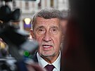 Tisková konference Andreje Babi�e v Itálii. Tam nav�tívil italskou premiérku...