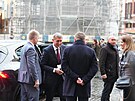 Tisková konference Andreje Babi�e v Itálii. Tam nav�tívil italskou premiérku...