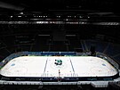 Milánská hokejová arena p�ed startem zimních olympijských her.