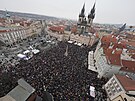 Demonstrace v centru Prahy na podporu prezidenta Pavla (1. února 2026)