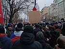 Demonstrace v centru Prahy na podporu prezidenta Pavla (1. února 2026)