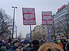 Demonstrace v centru Prahy na podporu prezidenta Pavla (1. února 2026)