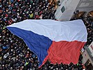 Demonstrace v centru Prahy na podporu prezidenta Pavla (1. února 2026)