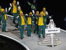 Slavnostní zahájení XXV. zimní olympiády v Itálii. Sportovci Austrálie. (6....