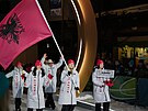 Slavnostní zahájení XXV. zimní olympiády v Itálii. Sportovci Albánie. (6. února...