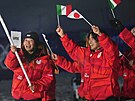 Slavnostní zahájení XXV. zimní olympiády v Itálii. Sportovci Japonska. (6....