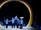Slavnostní zahájení XXV. zimní olympiády v Itálii. Sportovci Slovenska. (6....