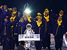 Slavnostní zahájení XXV. zimní olympiády v Itálii. Sportovci �védska. (6. února...