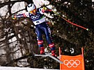 Ameri�anka Breezy Johnsonová p�i olympijském sjezdu.