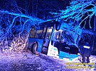 U obce Zahr�dka nedaleko V�erub na Plze�sku havaroval autobus. (3. �nora 2026)