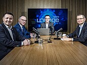 Hosty po�adu iDnes Lounge na téma Investice jsou (zleva) Vladimír Holovka,...