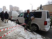 Ru�tí vy�et�ovatelé pracují v bytovém dom� v Moskv�, kde byl post�elen zástupce...