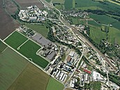 Vizualizace projektu papírny a spalovny firmy Wanemi v pr�myslové zón� Záb�eha.