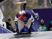 Anna Fernstädtová b�hem tréninku skeletonu (9. února 2026)