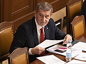 Mimo�ádná sch�ze Poslanecké sn�movny k vyslovení ned�v�ry vlád�. Na snímku...