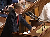 Mimo�ádná sch�ze Poslanecké sn�movny k vyslovení ned�v�ry vlád�. Na snímku...