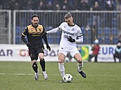 Momentka z utkání Baníku se Slováckem v Uherském Hradi�ti.