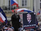 Demonstrace v centru Prahy na podporu prezidenta Petra Pavla, kterou svolal...