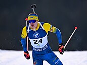 Ukrajinský biatlonista Vitalij Mandzin.