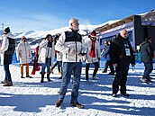 Prezident Petr Pavel v Livignu sledoval finálové jízdy paralelního ob�ího...