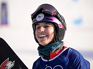 Snowboardistka Zuzana Mad�rová, zlatá olympijská medailistka.