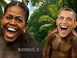 Trump sdílel video zobrazující Obamovy jako opice