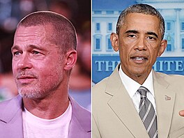 Brad Pitt a Barack Obama