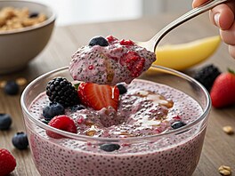 Chia semínka pou�ijete do pudink�, jogurt�, ale i do kolá�� a dal�ích jídel.