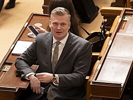 Mimo�ádná sch�ze Poslanecké sn�movny k vyslovení ned�v�ry vlád�. Na snímku...