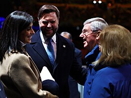 Viceprezident Spojených stát� JD Vance a bývalý prezident Mezinárodního...