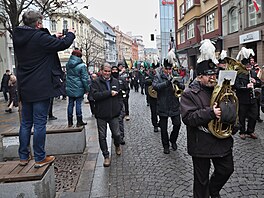 Záv�re�ný pochod horník� a jejich p�íznivc� centrem Ostravy k ukon�ení t�by...