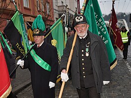 Záv�re�ný pochod horník� a jejich p�íznivc� centrem Ostravy k ukon�ení t�by...