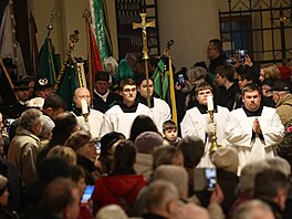 Záv�re�ný pochod horník� a jejich p�íznivc� centrem Ostravy k ukon�ení t�by...