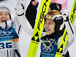 Ze zisku bronzov� medaile se raduje Nozomi Marujamaov� z Japonska. (7. �nora...