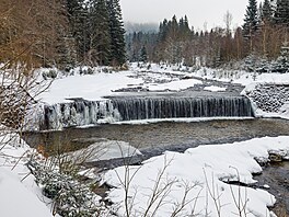 Cesta k ledopádu v Labském dole sm�rem od Medv�dína.