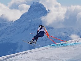 Ameri�anka Lindsey Vonnová a její pád p�i olympijském sjezdu.