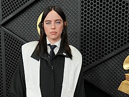 Billie Eilish na cenách Grammy v Los Angeles (1. února 2026)