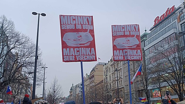 Demonstrace v centru Prahy na podporu prezidenta Pavla (1. �nora 2026)