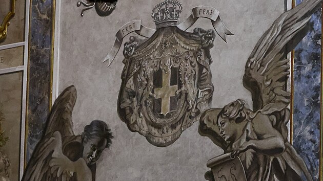 Jeden z and�l� zdob�c�ch baziliku San Lorenzo in Lucina v centru ��ma z�skal d�ky restaur�tor�m rysy, kter� se n�padn� podobaj� italsk� premi�rce Giorgii Meloniov�. (31. ledna 2026)