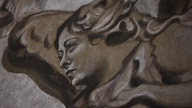 Jeden z and�l� zdob�c�ch baziliku San Lorenzo in Lucina v centru ��ma z�skal d�ky restaur�tor�m rysy, kter� se n�padn� podobaj� italsk� premi�rce Giorgii Meloniov�. (31. ledna 2026)