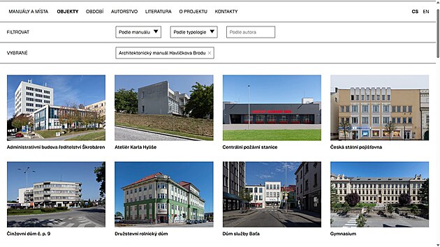 Architektonick� manu�l je vlastn� obs�hl� datab�ze mnoha des�tek budov, staveb, ve�ejn�ch prostranstv�, park� �i pomn�k� a pam�tn�k� na �zem� m�sta od roku 1900. V�echny jsou nafoceny a podrobn� pops�ny. Web je voln� p��stupn�.