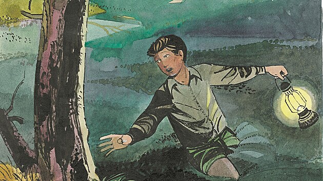 Ukázka ilustrací od Marka �ermáka v knize Ho�i od Bob�í �eky