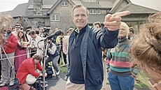 George H. W. Bush b�hem prezidentské kampan� (27. kv�tna 1988)